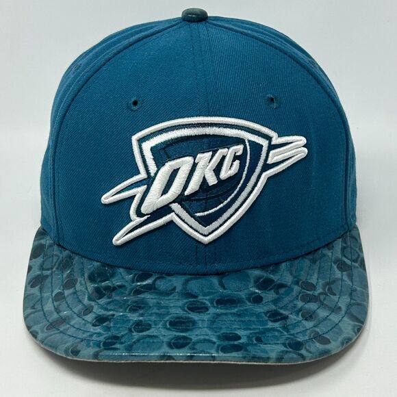 Oklahoma City Thunder Hat Baseball Cap New Era 59Fifty Aqua Blue Fitted 7 1/8 - Picture 1 of 9